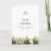 Carte JENNA Rustic Pines Sa Vow Book Card Mariage (Devant)