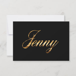 Carte Jenny gold Design Lettering