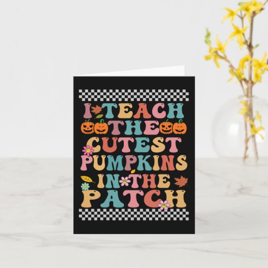 Carte J'Enseigne Les Citrouilles Les Plus Cuttes Dans Le (Fleur jaune)