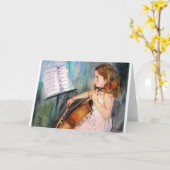 Carte J'entends une symphonie (Fleur jaune)