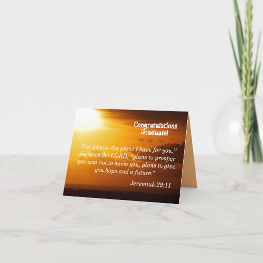 Carte Jeremiah 29:11 Encouragement (Devant)