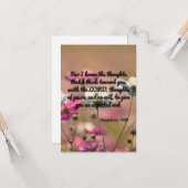 Carte Jeremiah 29:11 KJV Bible Verse Pic Flat Salutation (Devant/Arrière en situation)