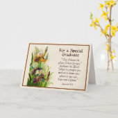 Carte Jeremiah 29:11 Verse Bible, Pour Diplômé Spécial (Fleur jaune)