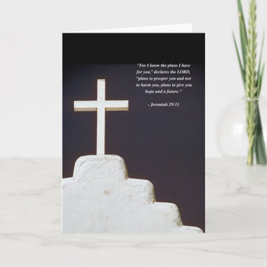 Carte JEREMIAH 29:11 Verse de la Bible (Devant)