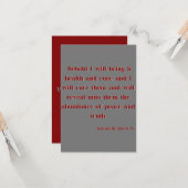 Carte Jeremiah 33:6 KJV Bible Écriture Salutation (Devant/Arrière en situation)