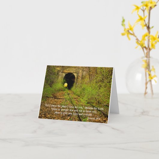 Carte Jérémie 29:11 (Fleur jaune)