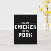 Carte Jerk My Chicken Pull My Pork Funny Bbq Meats Sarca (Fleur jaune)