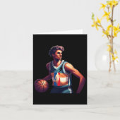 Carte Jersey de basket-ball rétro (Fleur jaune)