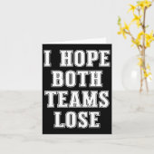 Carte J'espère que les deux équipes perdent Funny Americ (Fleur jaune)