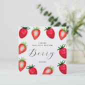 Carte J'Espère Que Tu Te Sens Mieux Berry Bientôt fraise (Debout devant)