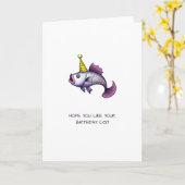 Carte J'espère que vous aimez votre morue d'anniversaire (Fleur jaune)