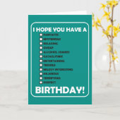 Carte J'Espère Que Vous Avez... Anniversaire (Fleur jaune)