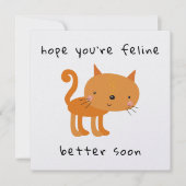 Carte J'espère que vous êtes Feline Mieux bientôt jolie  (Devant)