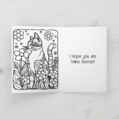 Carte J'espère que vous êtes mieux Feline | Bon rétablis (Intérieur)