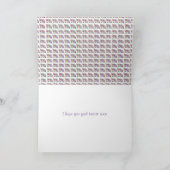 Carte J'espère que vous vous sentirez mieux bientôt (Intérieur)