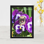 Carte J'espère que vous vous sentirez mieux bientôt carl (Fleur jaune)