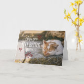 Carte J'Espère Que Vous Vous Sentirez Mieux Bientôt En V (Fleur jaune)