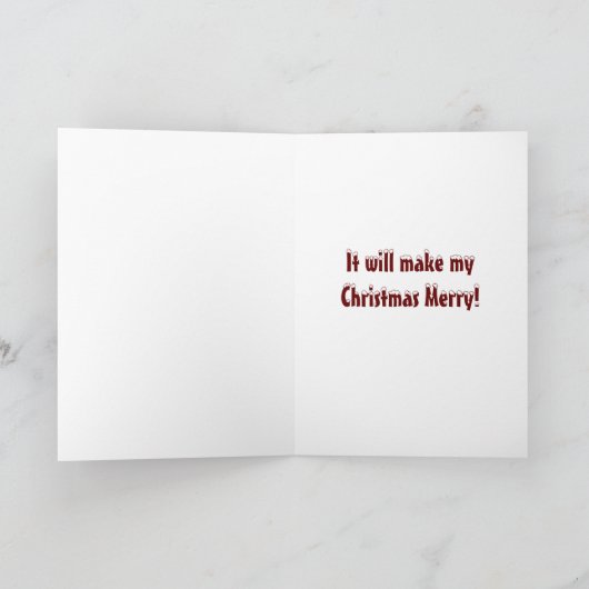 CARTE **J'ESPÈRE VOUS VOIR À NOËL** (Intérieur)