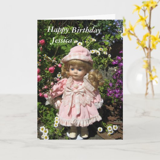 Carte Jessica, anniversaire de l'AP (Fleur jaune)