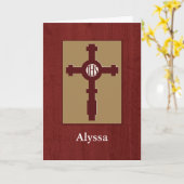 Carte Jesuit Honor Society Induction Félicitations, Cu (Fleur jaune)