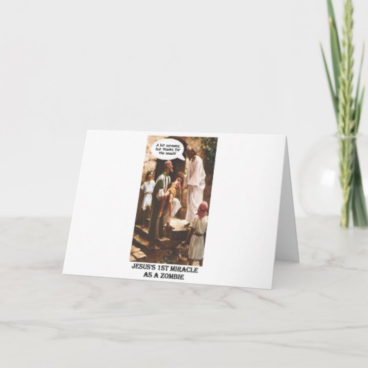 Carte Jésus 1er miracle comme un Zombie (Devant)
