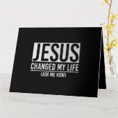 Carte Jésus A Changé Ma Vie Demandez-Moi Comment Jésus (Fleur jaune)