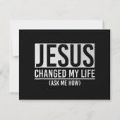 Carte Jésus A Changé Ma Vie Demandez-Moi Comment Jésus (Dos)