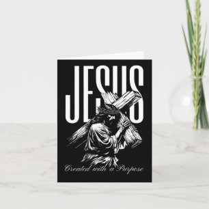 Carte Jésus a été créé avec un but Vintage Faith Over Fe