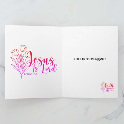 Carte Jésus - Ajoutez votre message spécial (Intérieur)