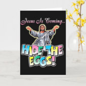 Carte Jesus Arrive Cache Les Œufs T Shirt (Fleur jaune)