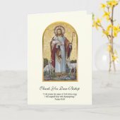 Carte Jésus Bon Pasteur Evêque Encouragement (Fleur jaune)