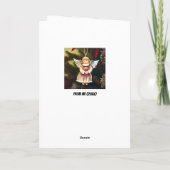 Carte Jésus Célébrant Son Anniversaire Noël Drôle (Dos)