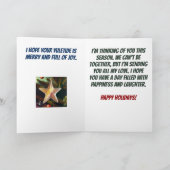 Carte Jésus Célébrant Son Anniversaire Noël Drôle (Intérieur)