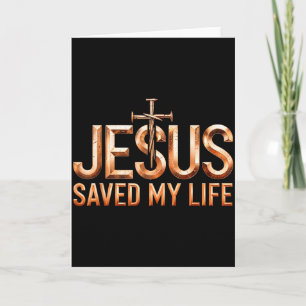 Carte Jésus-Christ a sauvé des cadeaux pour femmes homme