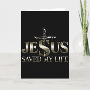 Carte Jésus-Christ a sauvé ma vie Cadeau pour femmes hom
