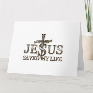 Carte Jésus-Christ a sauvé mon cadeau de vie pour les fe