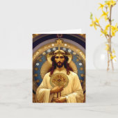 Carte Jésus-Christ - AI - Art nouveau - C (Fleur jaune)