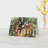 Carte Jésus-Christ Bénédiction des enfants, Religion Vin (Fleur jaune)