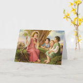 Carte Jésus Christ Enseigner les enfants, Religion Vinta (Fleur jaune)