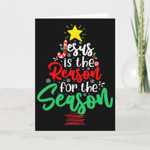 Carte Jésus Christ est la raison de Noël Arbre de Noël 