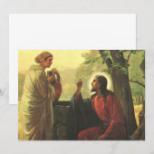 Carte Jésus-Christ et le Bon Samaritain au Puits (Devant / Derrière)