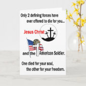 Carte Jésus-Christ et le soldat américain (Fleur jaune)