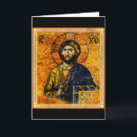 Carte Jésus-Christ Pantocrator orthodoxe oriental byzant<br><div class="desc">Jésus-Christ Pantocrator Art byzantin orthodoxe oriental</div>