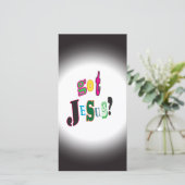 Carte Jésus Christ Religieux Noir Oval Abstrait (Debout devant)