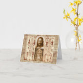 Carte Jésus-Christ Suaire de Turin Saint-Face (Fleur jaune)