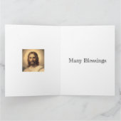 Carte Jésus-Christ Suaire de Turin Saint-Face (Intérieur)