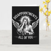 Carte Jésus déçu de vous tous drôle chrétien (Fleur jaune)