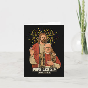 Carte Jésus Dieu bénisse le Pape Leo Xiv