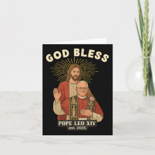 Carte Jésus Dieu bénisse le Pape Leo Xiv
