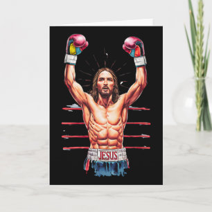 Carte Jesus Dieu Kickboxing Ou Boxe Victoire Drôle Meme